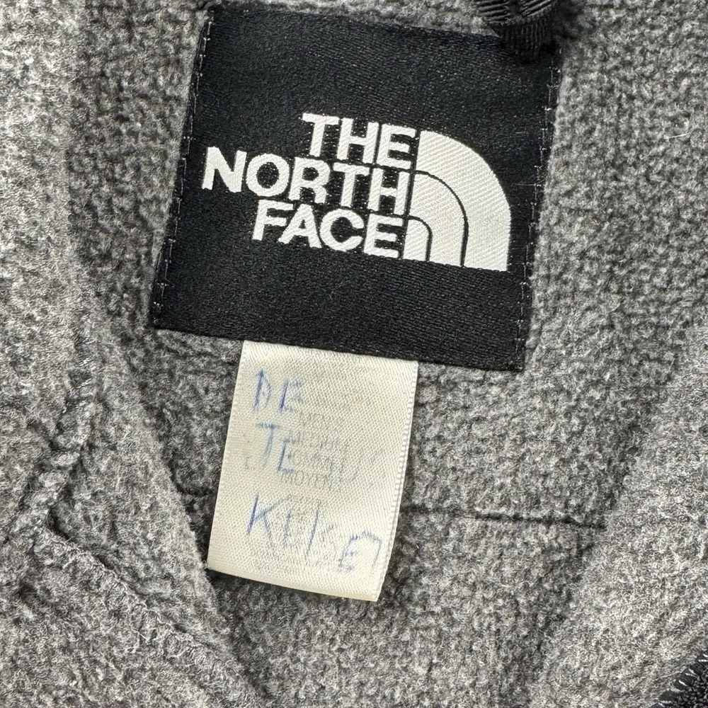 VTG The North Face Mens M Denali Jacket Full Zip Fleece Grey Black 2000s Y2K